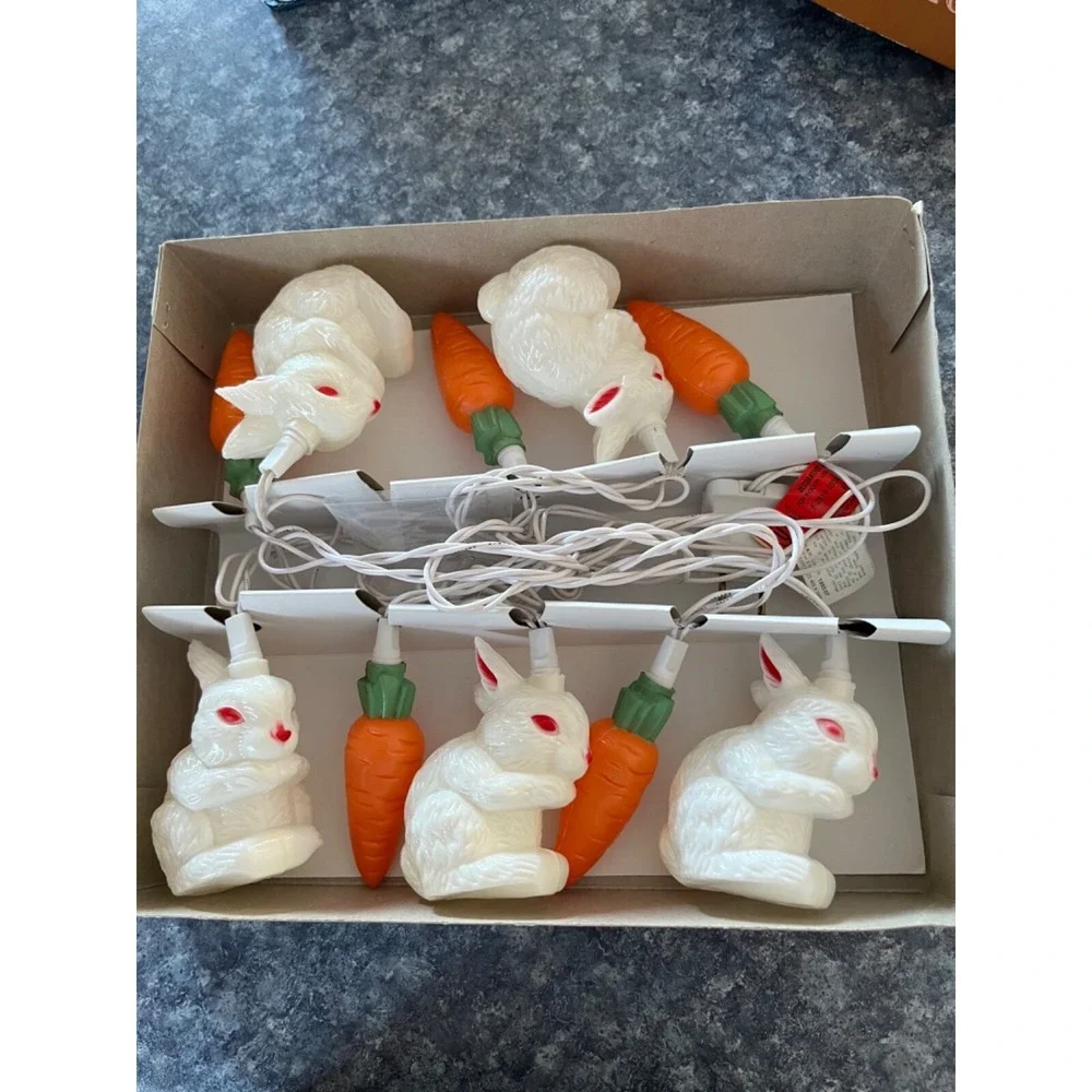Vintage 1994 Easter Lights Carrot & Bunny Lites/lights-NEW IN BOX